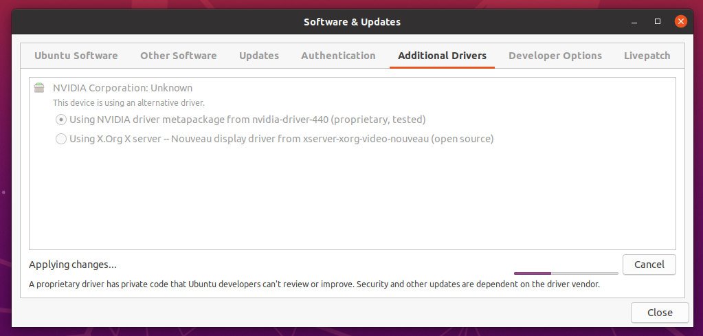 install latest nvidia drivers ubuntu 20.04